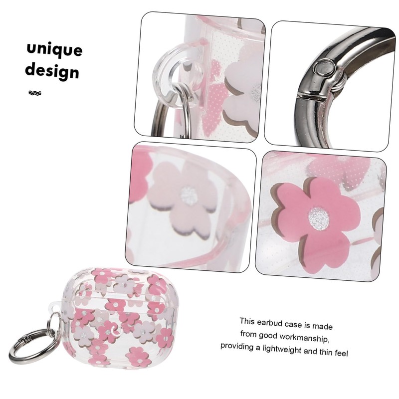 COHEALI Glitter Flower Earphone Case for Stylish Protective Cover for