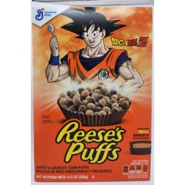 General Mills Dragon Ball Z Goku Reese’s Puffs Cereal 11.5oz  Limited Edition Sealed DBZ Box