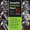 AquaDance High Pressure 6-Setting 3.5" Chrome Face Handheld Shower with