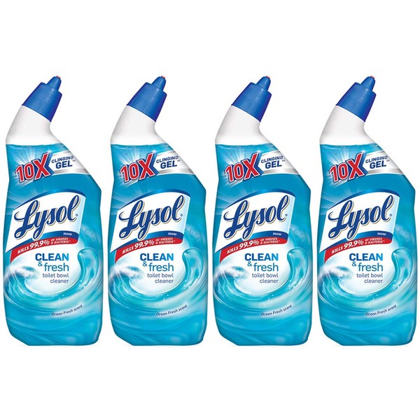 Lysol Clean & Fresh Toilet Bowl Cleaner, Ocean Fresh, 24