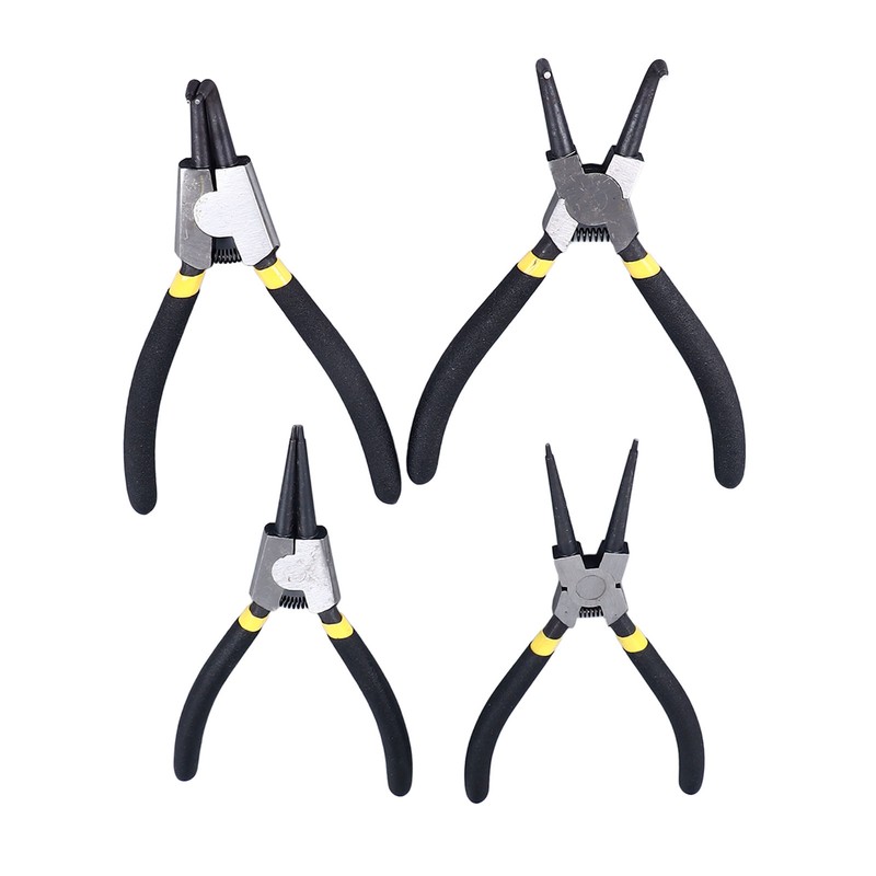 4Pcs Snap Ring Pliers Set Steel Circlip Pliers Kit with