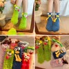 WanLann Coral Velvet Three-Dimensional Quirky Socks Plush Monster Socks Ugly
