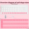 Sun&Beam Nails Artificial Nail Tips, Full Cover Clear Acrylic for