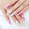 ⭐️ Pink satin handmade nail tips ✨ - Short C
