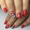 Christmas Press on Nails Medium Almond Fake Nails with Cute