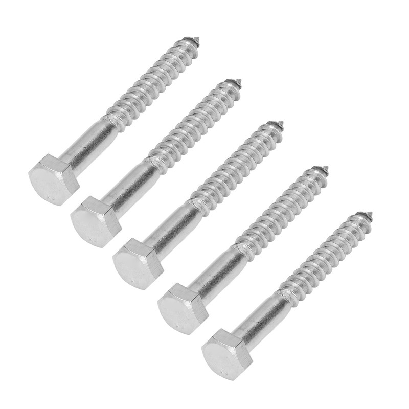 304 Stainless Steel Half Thread Bolt Wood Hex Lag Screws