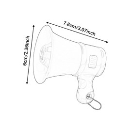 Perfeclan Mini Megaphone Loud Speaker Keychain Sound Toy Music Record Role Play Small Bull Bullhorn with Chain for 3, 4, 5, 7, 8 Year Old, yellow