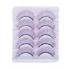 5pcs Colorful Eyelashes Dramatic Gradient Color False Eyelashes Fluffy 3D