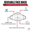 Rothko Camouflage Pattern 3 Layer Polyester Face Cover, US Size: