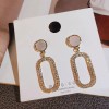 Unbranded Korean Style Sparkly Drop Dangle Earrings 925 Silver