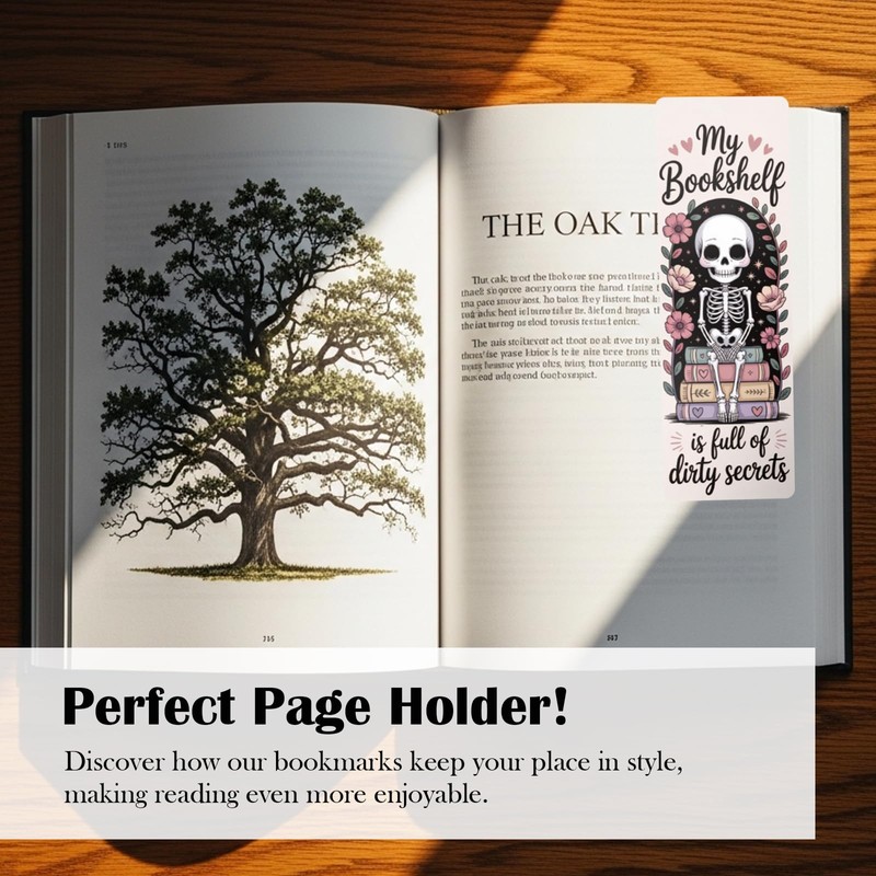 Dark Romance Bulk Bookmark for Women, 120 Pcs Cute Skull