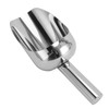 2pcs Stainless Steel Ice Scoop Professional Large Capacity Polished Semicircular