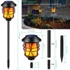 TomCare Solar Metal Flickering Flame Torches Waterproof Outdoor Heavy Duty
