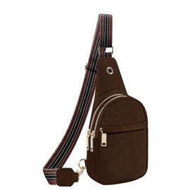 Fuyoula Sling Bags Small Leather Crossbody Bags for Women Travel Fashion Crossbody Sling Handbags Shoulder Purse Camel