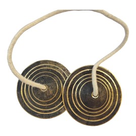kansa Manjeera Brass Manjeera Manjira 3 x 3 inch Hand Cymbal Finger Cymbal for Puja Diwali Laxmi Puja