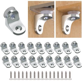 MANICAF 24 Stück Regalbodenträger, Einlegeboden Halter mit Saugnapf, 15mm x 20mm Bodenträger, Regalbodenhalter aus Zinklegierung für Möbel, Schränke, Schränke, Bücherregale, Regale