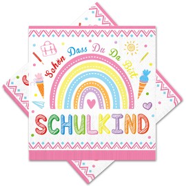 Scinzene Pack of 40 Napkins First Day of School Decoration, First Day of School Napkins, Napkins for First Day of School, 2025, Girls and Boys, First Day at School for Children, School Table