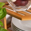 bremermann Corner Shelf, 3 Levels, Bamboo, Approx. 25 x 27