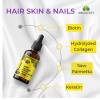 HERBALICIOUS Liquid Biotin Collagen Keratin 4fl oz Formula Hair Skin
