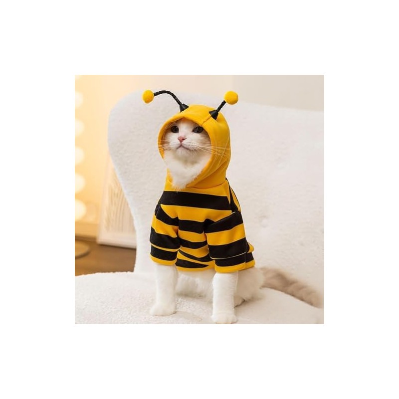 Disfraz abeja para mascota – Suéter polar con capucha, talla