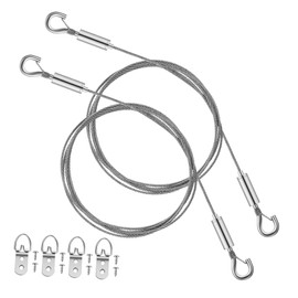 TEHAUX 1 Set Adjustable Picture Hanging Kit Wire with Double Hooks Versatile for Home Decor Easy Installation for Frames Mirrors More