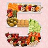 ANNJINT 14inch Cardboard Number Fillable Shaped Charcuterie Board Tray Decorative