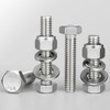 BNUOK (4 Sets) 3/8-16 x 3 Hex Head Screw Bolt,Lock