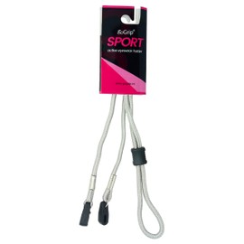 GoGrip Sport Active Eyewear Holder Glasses Cord With Adjustable Toggle Rugged Sports Spectacle Lanyard (Silver)