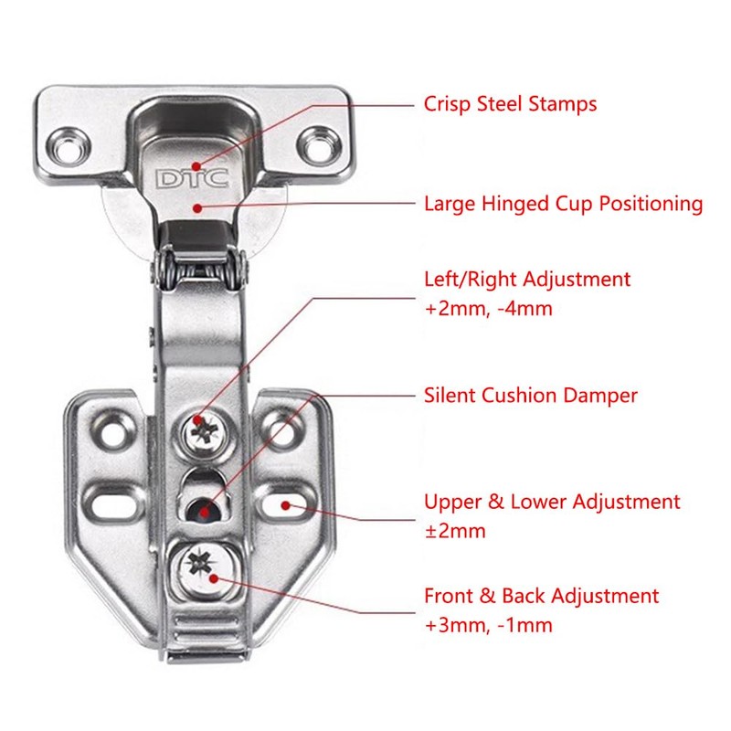 SEIWEI C80 Non Overlay Cabinet Hinge with Face Frame Plate
