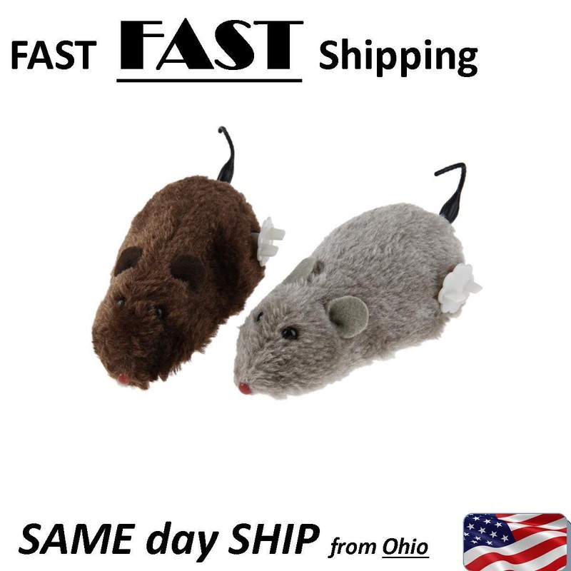 UN brand 2 PACK wind up mouse / rat