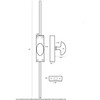 A29 Hardware 2 Feet Oval Style Iron Cremone Bolt for