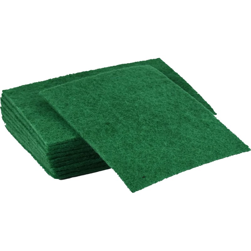 3X Large Heavy Duty Green Pad Scourers 16 x 22cm