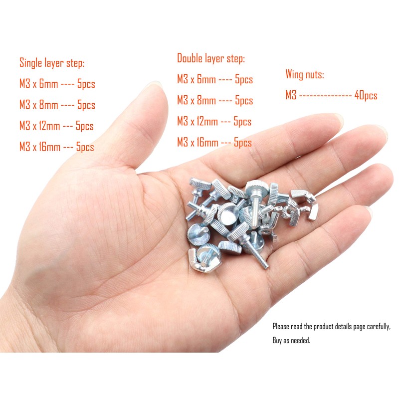 LBY - Tornillo de mano moleteado de una sola capa