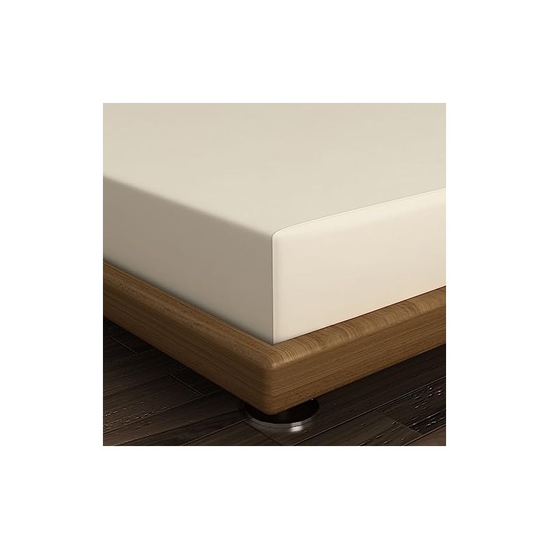 Single Fitted Sheet 90 x 200 cm Cream