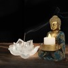 TOLATR Zen Meditation Buddha Statue Candle Holder Spiritual Room Decor