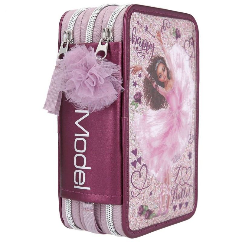 Depesche 11231 TOPModel - Filled 3-Compartment Pencil Case in Ballet