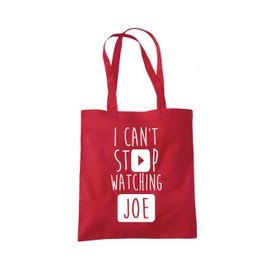 I Can't Stop Watching Joe Tote Bag - red One Size