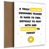 Swimming Teacher Thank You Card - Impossible to Forget -