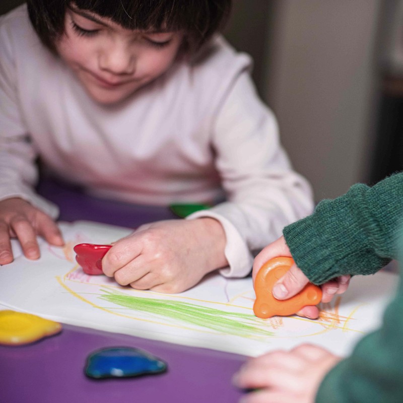 CARIOCA Baby Teddy Crayons | Box of Coloured Crayons for