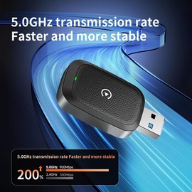 2025 New Intelligent Upgrade Smart Wireless Apple CarPlay Adapter, Easy to Upgrade Wired CarPlay to Wireless, Instant Connection, Super Mini Car Playback Adapter for Cars with Built-in CarPlay