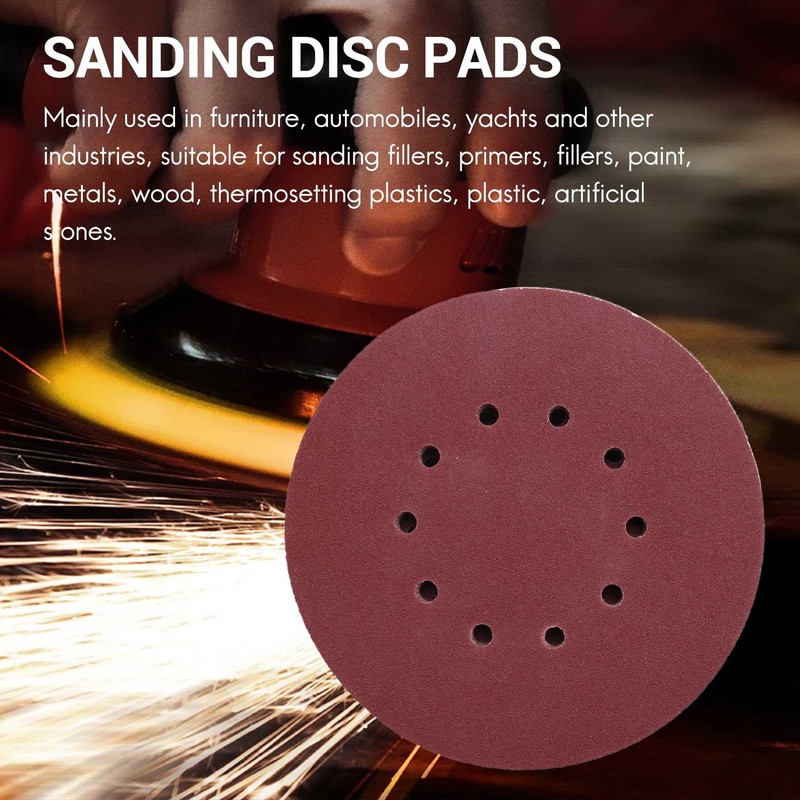 Haskoss 225mm Sanding Disc Pads, 25 Pcs Hook and Loop