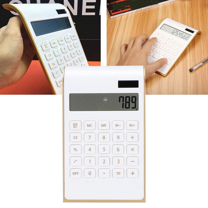 Calculator, 10 Digits Large Buttons Calculator, Solar Desktop Calculator with