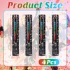 Mineup 4 x confetti cannon, 30 cm confetti popper paper,