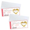 2 PCS Pink Boarding Pass Scratch Card Reveal,Surprise Holiday Reveal