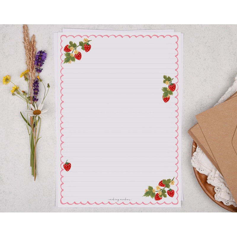 Making Meadows A4 Lined Letter Writing Paper Set (20 Sheets