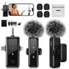 GARUISKY 3 en 1 Microfono Inalambrico de Solapa 2 Pack