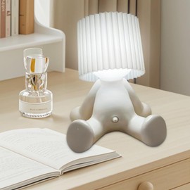 CEWROM Bedside Lamp with Touch Control, Funny LED Table Lamp, USB Charging, 3 Brightness Levels, Dimmable Table Lamp for Bedroom, Office, Living Room, Decoration, Gift