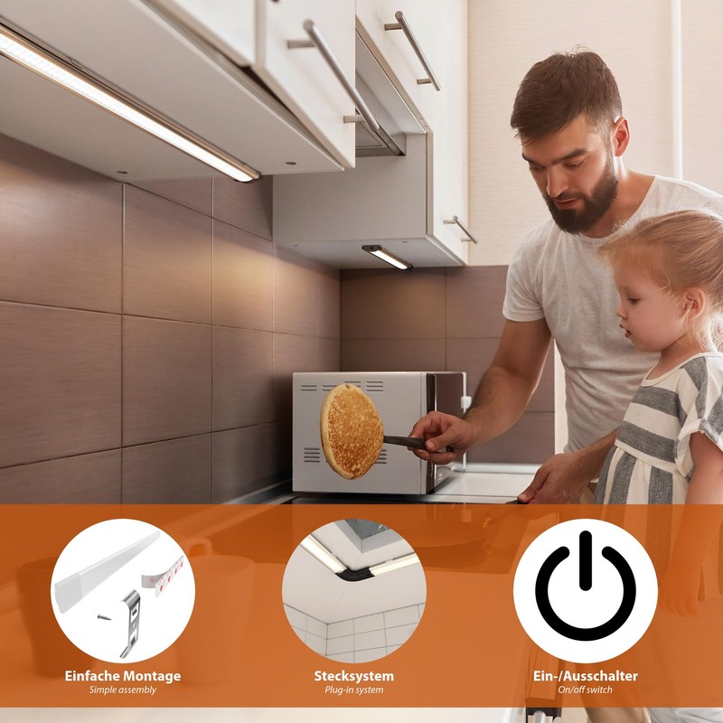 parlat Siris LED Under-Unit Light with Power Supply, Touch Dimmer,