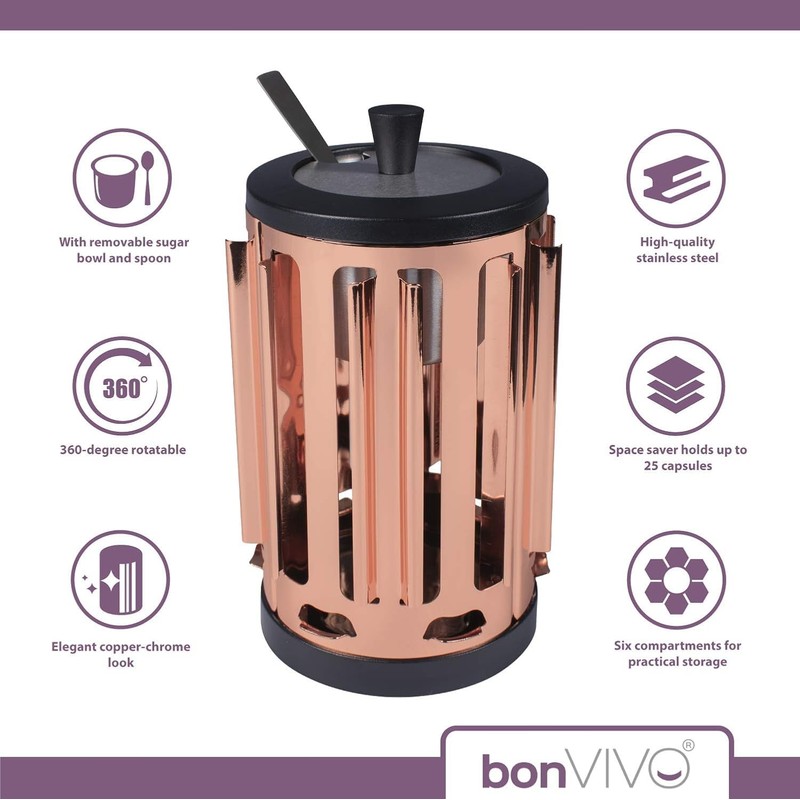 BonVivo Capsule Holder – Space-Saving Coffee Pod Organizer, Stylish Storage
