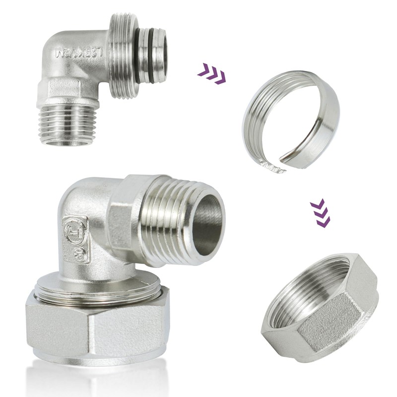 M8086 2 PCS Maxline 90 Degree Elbow Fitting 3/4 Tubing